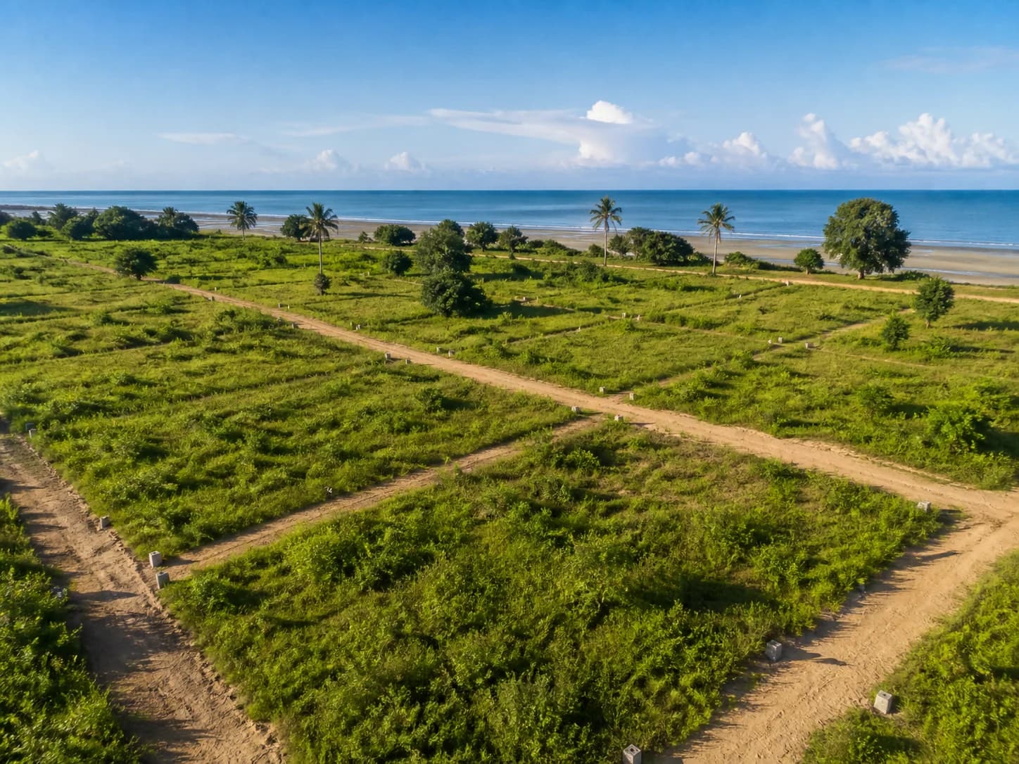 Surveyed coastal plots near the beach in Bagamoyo